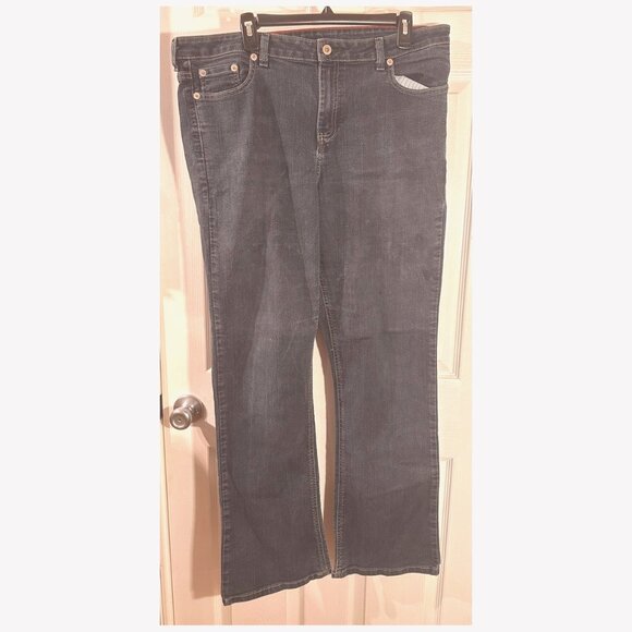 Dickies Relaxed Fit Boot Cut Leg Women's Midrise Blue Jeans Size 16TL #FD138DSW - Picture 1 of 7
